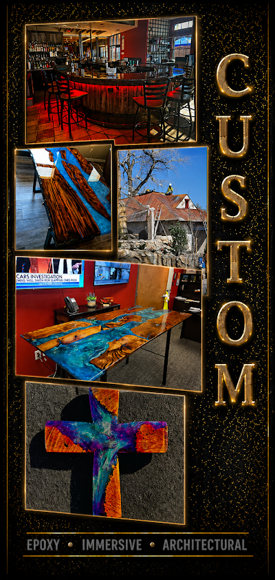Rustic Cross Wood Engraving and River Tables photo 5